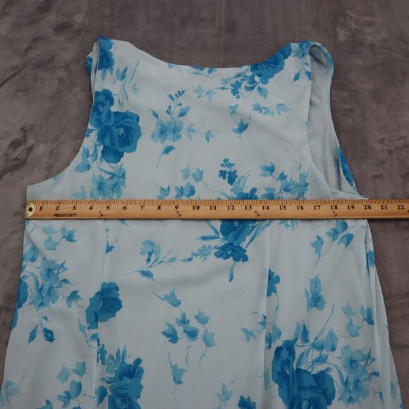 Esmeralda Dress Womens 3X Blue Hi Low One Shoulder Plus Size Blue Floral - Picture 16 of 16